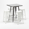 stehtischset und 4 metallhocker entworfen von industrial gowanus Modell
