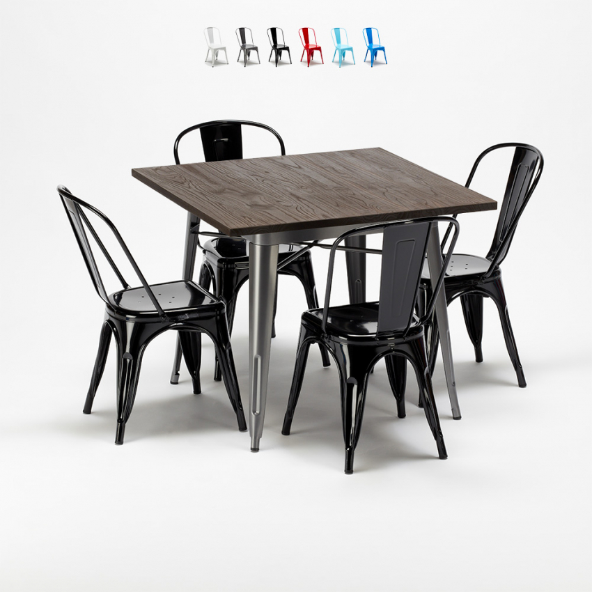 quadratische tisch und stühle in metalldesign industrial jamaica Kosten
