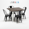 viereckiger tisch und stühle aus metall holz industrieller stil midtown Kosten