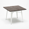viereckiger tisch und stühle aus metall holz industrieller stil midtown 