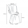 quadratische holztischgarnitur und metallstühle design Lix industrial bay ridge 