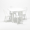 set aus metallstühlen im-stil und quadratischem tisch im industriedesign harlem Katalog