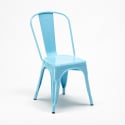 set aus metallstühlen im Lix-stil und quadratischem tisch im industriedesign harlem 