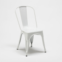 set aus metallstühlen im-stil und quadratischem tisch im industriedesign harlem 