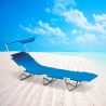 Sonnenliege Strandliege Klappbar mit Sonnendach Aluminium Verona Lux Verkauf