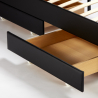 Doppelbett mit Lattenrost Led-Kopfende Schubladen Metall Holz 160x190 cm Geneva King Katalog