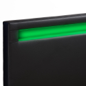 Doppelbett mit Lattenrost Led-Kopfende Schubladen Metall Holz 160x190 cm Geneva King Auswahl