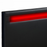 Doppelbett mit Lattenrost Led-Kopfende Schubladen Metall Holz 160x190 cm Geneva King Modell