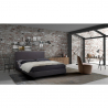 Doppelbett aus Kunstleder mit Kopfende Lattenrost 160x190 cm Lausanne King Angebot