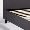 Doppelbett aus Kunstleder mit Kopfende Lattenrost 160x190 cm Lausanne King Rabatte