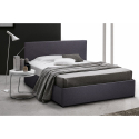 Komplettes Große Einzelbett mit Bettkasten Stoff Holz mit Bettrost 80x190 cm Basel Angebot