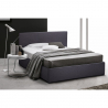 Komplettes Große Einzelbett mit Bettkasten Stoff Holz mit Bettrost 80x190 cm Basel Angebot