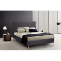 Französisches Bett 1 und Ein Halbes Quadrat Nordischer Stoff und Holz mit Netz 120x190 Friborg Angebot