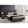 Französisches Bett 1 und Ein Halbes Quadrat Nordischer Stoff und Holz mit Netz 120x190 Friborg Angebot