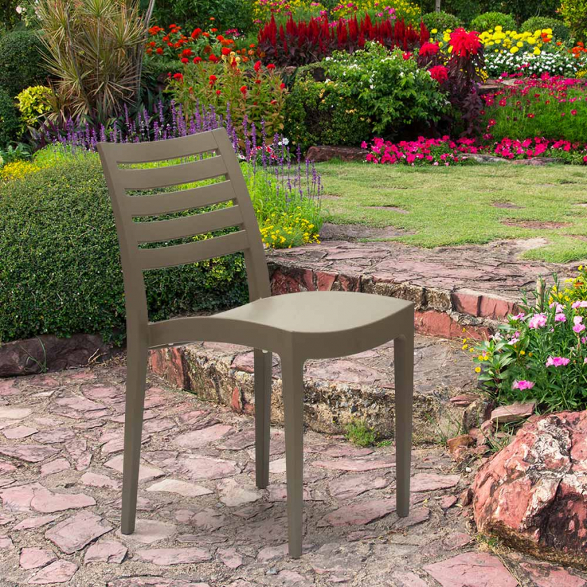 Stapelbar Stuhl Esstisch Esszimmer Polypropylen Garten Außenbereich Grand Soleil Firenze