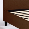 80x190 cm Einzelbett aus Stoff mit Kopfende Lattenrost Lausanne Twin 