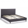 Doppelbett aus Kunstleder mit Kopfende Lattenrost 160x190 cm Lausanne King Sales