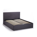 Komplettes Große Einzelbett mit Bettkasten Stoff Holz mit Bettrost 80x190 cm Basel Rabatte