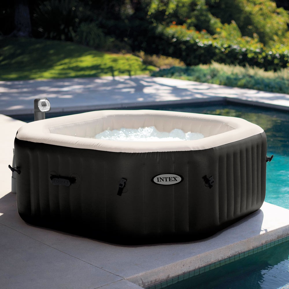 Intex 28454 Whirlpool Pure Spa Octagon Bubble, Jet und Salzwassersystem Becken 201x71