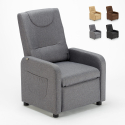 Anna Design Relaxing Recliner Sessel mit Fußhocker aus Stoff Auswahl
