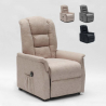 Elektrischer Sessel Emma Plus für Senioren, 2 Motoren, Stoff