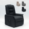 Elektrischer Sessel für Ältere Menschen 2 Motoren Stoff Emma Plus