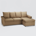 Schlafsofa Lapislazzuli Plus, 3-Sitzer-Ecksofa mit Abnehmbarem Bezug Kosten