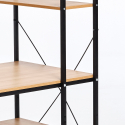 Tisch 120x60 Stahl Holz mit Bücherregal Regale Induestiell Minimales Design Empire