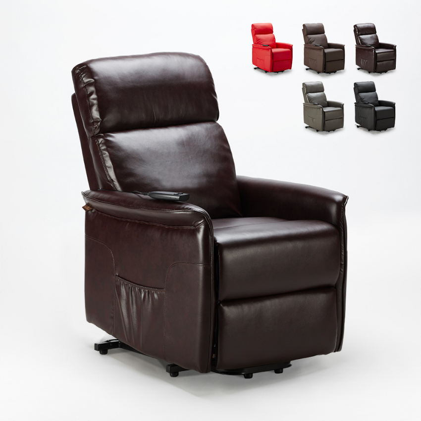 Elektrischer Relax-Sessel Amalia Fix aus Kunstleder mit Aufstehhilfe für Senioren Elektrischer Relax-Sessel Amalia Fix aus Kunstleder mit Aufstehhilfe für Senioren
