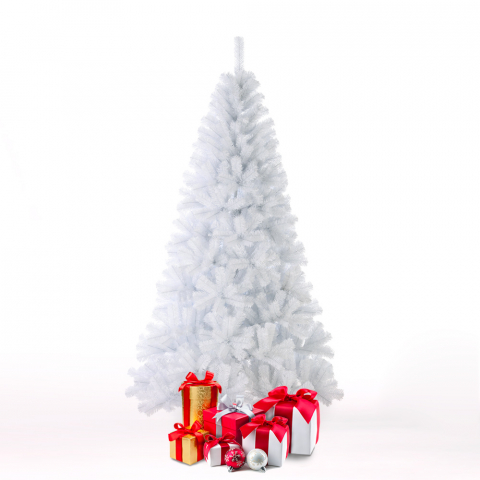 Schneeweißer realistischer künstlicher Weihnachtsbaum 180cm Gstaad Aktion