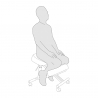 Orthopädischer Stuhl Schwedischer Metallhocker Ergonomisches Kunstleder Balancesteel Lux