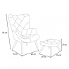 Sessel mit Hocker in modernem Design Patchwork Patchy Plus Sales