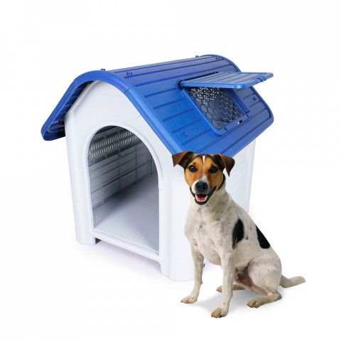 Hundehütte Kunststoff Kleine bis Mittelgroße Hunde Innenbereich Außenbereich Ollie