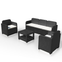 Grand Soleil Positano Rattan Garten Lounge Sofa Couchtisch Sessel 5 Sitze für den Außenbereich Angebot