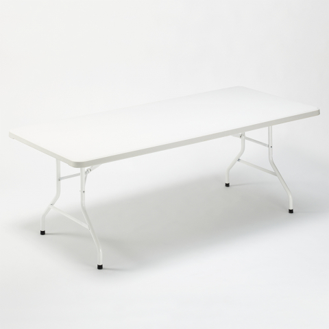 Tisch mit Klappbeine 200x90 für Garten- und Camping Kunstoff Dolomiti
