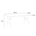 Tisch mit Klappbeine 200x90 für Garten- und Camping Kunstoff Dolomiti Katalog