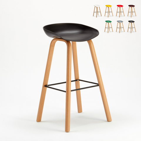 Towerwood Barhocker Barstuhl für Esszimmer Küche Café mit Holzeffekt Aktion