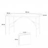 Set Rechteckigen Tisch 120x60 und 4 Klappbare Camping- und Gartenstühle Hood Eigenschaften