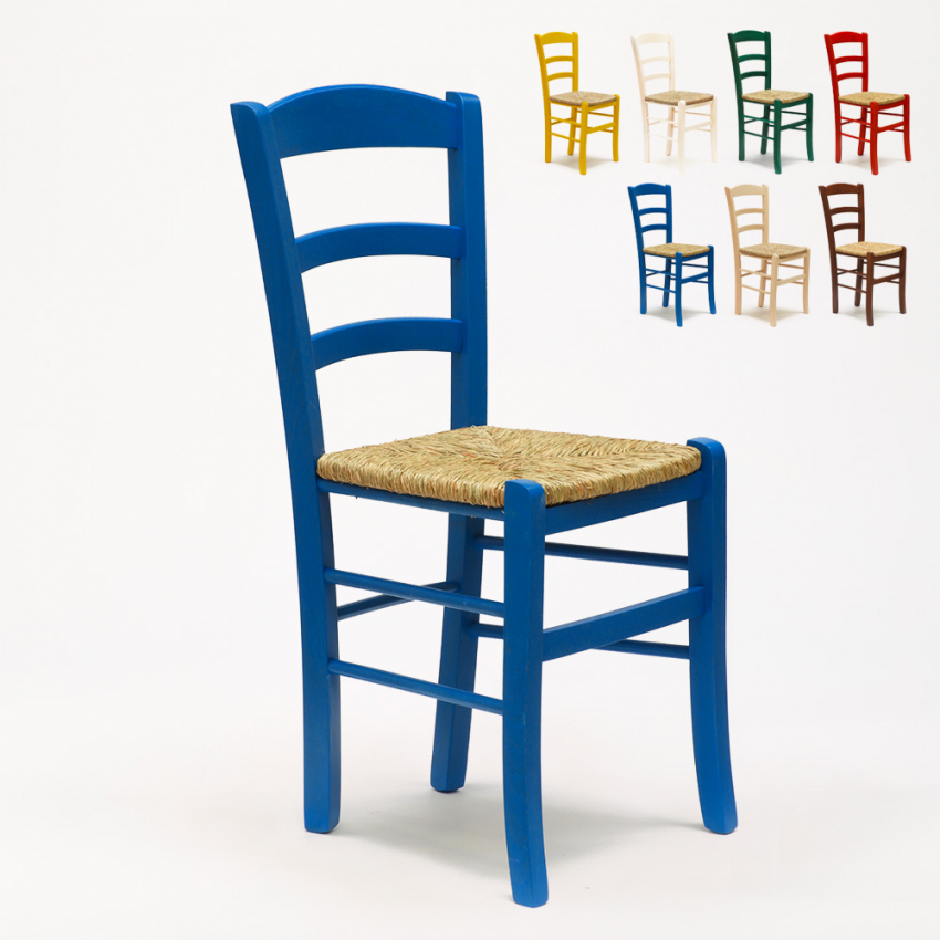 Esstischstuhl Massivholz Stuhl für Esszimmer Sitzfläche aus Stroh Paesana Esstischstuhl Massivholz Stuhl für Esszimmer Sitzfläche aus Stroh Paesana