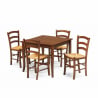 Set mit 4 Stühlen und Tisch Innenküche Bar Quadratisch 80x80 Holz Rusty Preis