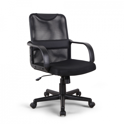 Ergonomischer Bürostuhl-Sessel aus Kunstleder und Atmungsaktivem Stoff Losail