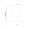 Ergonomischer Bürostuhl-Sessel aus Kunstleder und Atmungsaktivem Stoff Losail Sales