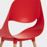 Stühle für Küche und Bar Polypropylen Holz Modernes Design Shell Auswahl