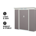 Box Verzinktes Stahlblech Beständig Vorlackiert Grau Gartenhaus 201x121x176cm Alps Angebot