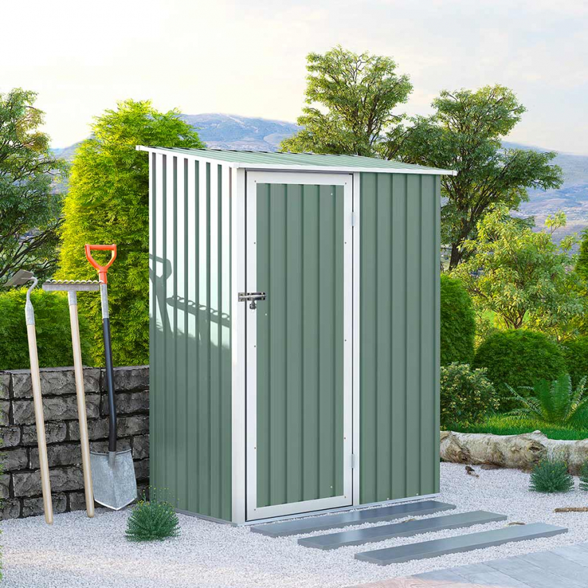 Werkzeughaus aus Verzinktem Blech aus Grünem Metall 143x89x186cm Amalfi Nature Aktion Werkzeughaus aus Verzinktem Blech aus Grünem Metall 143x89x186cm Amalfi Nature Aktion