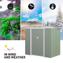 Grün Verzinktes Stahlhaus Widerstandsfähige Schiebetüren Gartenbox 201x121x176cm Alps Nature Verkauf