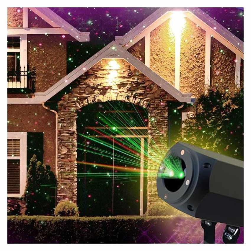 LED-Laserlicht-Projektor Weihnachten Fassade mit Solarmodul