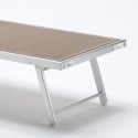 Liegestuhl Strandliege Sonnenliege aus Aluminium Santorini Limited Edition 