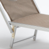 2er Set Liegestühle Strandliegen Sonnenliegen aus Aluminium für den Strand Santorini Limited Edition 