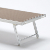 2er Set Liegestühle Strandliegen Sonnenliegen aus Aluminium für den Strand Santorini Limited Edition 